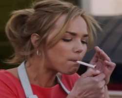 Arielle Kebbel smoking